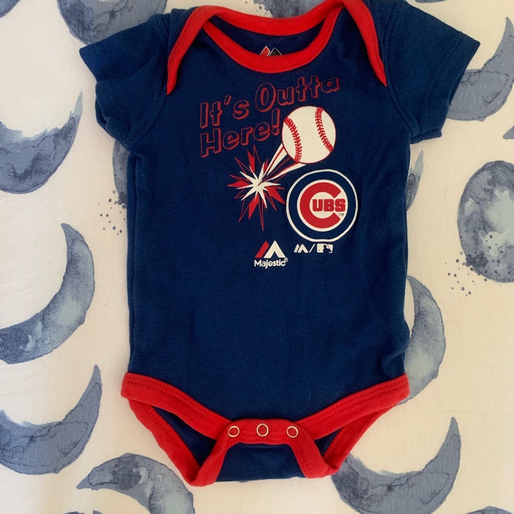 Chicago Cubs Baseball baby onesie romper shirt